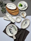 Tabak Evi Porselen Fulya Lavanta Kahvaltı Takımı 6 Kişilik 14 Parça - 1