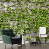 Sarmaşıklı Duvar Teması Duvar Kağıdı Baskı thumbnail 6