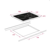 Teka IR 8430 5 Zone 80 cm Siyah İndüksiyon Ocak - 5