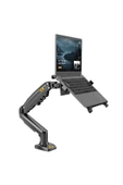 UmoTech   NB F80-FP Amortisörlü 10"-17" Uyumlu Laptop Standı - 17-30" Monitör Tutucu 2 si 1 Arada - 1