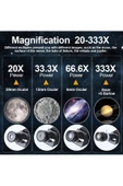 UmoTech   Teleskop 333x Çantalı Astronomik Gökyüzü Ay Doğa Teleskobu Tripod Telefon Tutucu Ay+Güneş Filtresi thumbnail 5