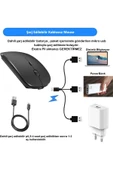 BGZ STORE   Kablosuz Bluetooth Şarjlı 2.4Ghz Mouse Tablet Telefon Pc Uyumlu- Sessiz Tıklama - 4