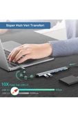 UmoTech   7 Port Usb 3.0 Hub 7in1 Usb 3.0 Hub Çoklayıcı Pc Bilgisayar Uyumlu Veri Aktarımı Mouse Klavye Bağlan - 3