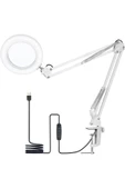 BGZ STORE   Katlanabilir 8x Büyüteçli LED Yüz Bakımı Güzellik Tatto LED Masa Lambası - 3Renk Modu,10 Seviye Işık - 1