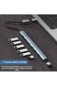 UmoTech   7 Port Usb 3.0 Hub 7in1 Usb 3.0 Hub Çoklayıcı Pc Bilgisayar Uyumlu Veri Aktarımı Mouse Klavye Bağlan - 2