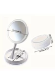 BGZ STORE   Seyahat Makyaj Aynası, Taşınabilir Katlanır 1x/10x Büyüteçli LED Işıklı Çift Taraflı Makyaj Aynası - 7