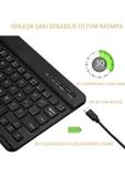 UmoTech   Bluetooth Klavye Telefon Tablet Bilgisayar Uyumlu Slim Şarjlı Kablosuz Klavye - 3