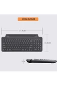 BGZ STORE   Bluetooth Klavye +2.4Ghz Kablosuz Kendinden Standlı Tablet Telefon Tv PC Android IOS Windows Numerik - 7