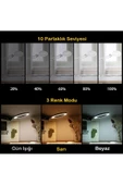 BGZ STORE   Katlanabilir 8x Büyüteçli LED Yüz Bakımı Güzellik Tatto LED Masa Lambası - 3Renk Modu,10 Seviye Işık - 7
