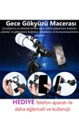 UmoTech   Teleskop 333x Çantalı Astronomik Gökyüzü Ay Doğa Teleskobu Tripod Telefon Tutucu Ay+Güneş Filtresi thumbnail 8