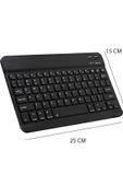 UmoTech   Bluetooth Klavye Telefon Tablet Bilgisayar Uyumlu Slim Şarjlı Kablosuz Klavye - 6
