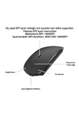 BGZ STORE   Kablosuz Bluetooth Şarjlı 2.4Ghz Mouse Tablet Telefon Pc Uyumlu- Sessiz Tıklama - 5