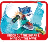 HOT WHEELS CİTY SHARK BEACH BATTLE KÖPEKBALIĞI KUMSAL YARIŞI - 4