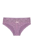 Pudra Mor Beli Dantelli  2li Hipster Külot thumbnail 3