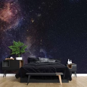 Uzaydaki Yıldız Manzaralı Duvar Kağıdı Baskı thumbnail 2