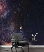 Uzaydaki Yıldız Manzaralı Duvar Kağıdı Baskı thumbnail 6