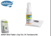 Ekran Temizleme Seti Pc-Tv-Cep Tel Sprey 30 ML. Mikrofiber Bez Addison ADS01 thumbnail 1