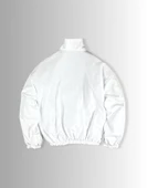 Dijital Baskılı Zip Unisex Ceket Beyaz - 2