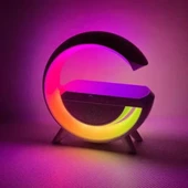 Kablosuz Şarj Standlı RGB Hoparlör - 1