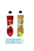 PİN Hibiskus Çayı & Cool Lime Deneme Paketi - Şekersiz & Kalorisiz 6 Adet X 250 ml - 1