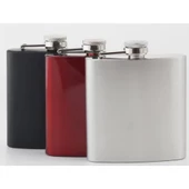 Siyah 6 oz Çelik Cep İçki Kanyak Matarası - 1