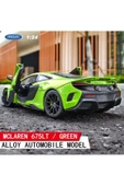 MCLAREN 675T YEŞİL 1/24 Ölçek Diecast Metal Model Araba Koleksiyon - 3