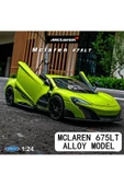 MCLAREN 675T YEŞİL 1/24 Ölçek Diecast Metal Model Araba Koleksiyon - 2