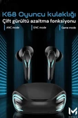 Huawei Nova 9 Uyumlu Bluetooth Kulaklık K68 Oyuncu Kulaklığı Tws Dokunmatik Hd Ses Mikrofon thumbnail 4