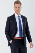 Lacivert Gabardin Mono Yaka 6 Drop Comfort Fit Rahat Kesim Basic Takım Elbise 1001245010 - 5