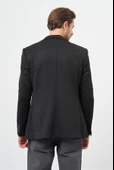 Siyah Örme Mono Yaka 6 Drop Slim Fit Classic Ceket 1002240250 thumbnail 6
