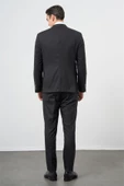 Siyah Düz Mono Yaka Çift Yırtmaç 2 Düğme 6 Drop Comfort Fit Classic Takım Elbise 1001245167 - 4