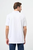 Beyaz Kısa Kol Düz Pike Polo Yaka Casual Slim Fit Tişört 1011240900 thumbnail 3