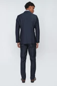 Lacivert Gabardin Mono Yaka 4 Drop Comfort Fit Rahat Kesim Basic Takım Elbise 1001245009 - 5