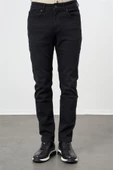 Siyah Düz Gabardin Slim Fit Casual Denim Pantolon 1023245153 thumbnail 1