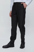 Siyah Düz Gabardin Comfort Fit Basic Pantolon 1003245005 - 4