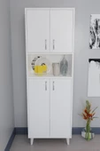 Platinreyon Platinreyon 4 Kapaklı 5 Raflı Orta Bölmeli Çok Amaçlı Mutfak Dolabı E7 - 1