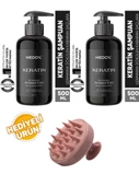 NEDOX 2 Adet Yıpranmış Saçlar Için Keratinli Saç Bakım Şampuanı 500 ml+Saç Masaj Tarağı - 1