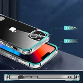 iPhone 14 Uyumlu Kılıf Standlı Şeffaf Silikon L-Stand Kapak - 6