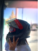 Ls2 Storm 2 Güneş Vizörlü Faster Mat Tıtanıum Kask ECR 22.06 Motosiklet Kaskı L thumbnail 2