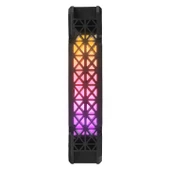 Rampage CROSS F20, 38CFM, 1200RPM, 12cm, Rainbow, 3P+4P Molex Soketli, Siyah Kasa Fani - 3