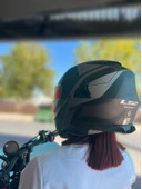 Ls2 Storm 2 Güneş Vizörlü Faster Mat Tıtanıum Kask ECR 22.06 Motosiklet Kaskı L thumbnail 4