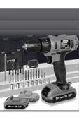 Mager Zy- 05 Metal Şanzıman Çift Akülü Şarjlı Matkap 24 Parça Akülü Vidalama - 1