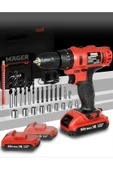 Mager 12 Volt 1,300 Amper Çift Akülü Li-ıon Bataryalı Delme Vidalama Şarjlı Matkap - 1