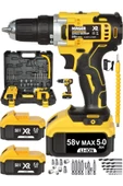 Mager 5800 Max -xr Yedek Akülü Vidalama Brushless Şarjlı Setli Yedek Akülü Çantalı Matkap - 1