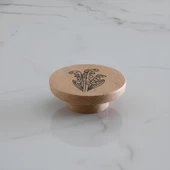 Ahşap Kulp Düğme Lale Desenli Çocuk Odası Çekmece Mutfak Mobilya Dolap Kulpu Kulbu Kulpları 5 ADET - 9