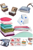 ÜLBAG Vakumlu Saklama Poşeti Hurç 4 Lü Set (2 Ad60x80-2ad 55x90)seyahat Bavullarına Uygun - 1