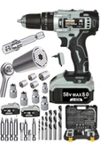 Mager Max-xr 58 V 8 Ah Şarjlı Vidalama Akülü Matkap Gator Grip 3 Lü Soket - 1