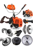 Mager 52cc 9,9 hp Benzinli Tırpan Full 4 Başlıklı Aksesuarlı Çim Biçme Makinası - 1