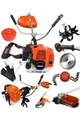 Mager Benzinli Yan Tip 52 Cc 9,9hp Tırpan Capa Canavar Başlık Çim Çalı Çırpı Biçme Makinası - 1