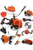 Mager Metal Şanzuman Alman 9.8 Hp Benzinli Tırpan Biçme Makinesi 52cc Turbo - 1